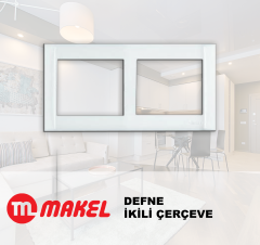 MAKEL Defne İkili Çerçeve Beyaz