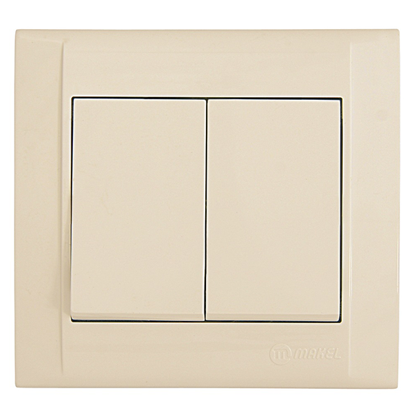 MAKEL Defne Krem Komütatör Çerçeve Dahil