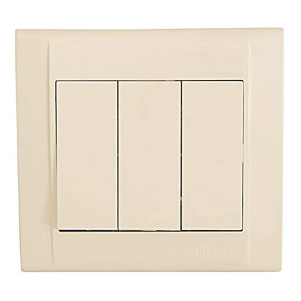 MAKEL Defne Krem Üçlü Anahtar Çerçeve Dahil