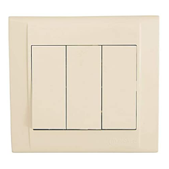 MAKEL Defne Krem Üçlü Anahtar Çerçeve Dahil