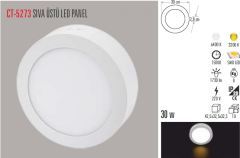 CATA 30W Sıva Üstü Led Panel Armatür Gün Işığı CT-5273