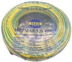 HES NYA Kablo Sarı-Yeşil 1,5mm 100 Metre