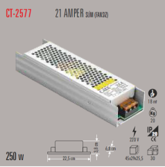 CATA 21 Amper Şerit Led Trafosu 250W CT-2577