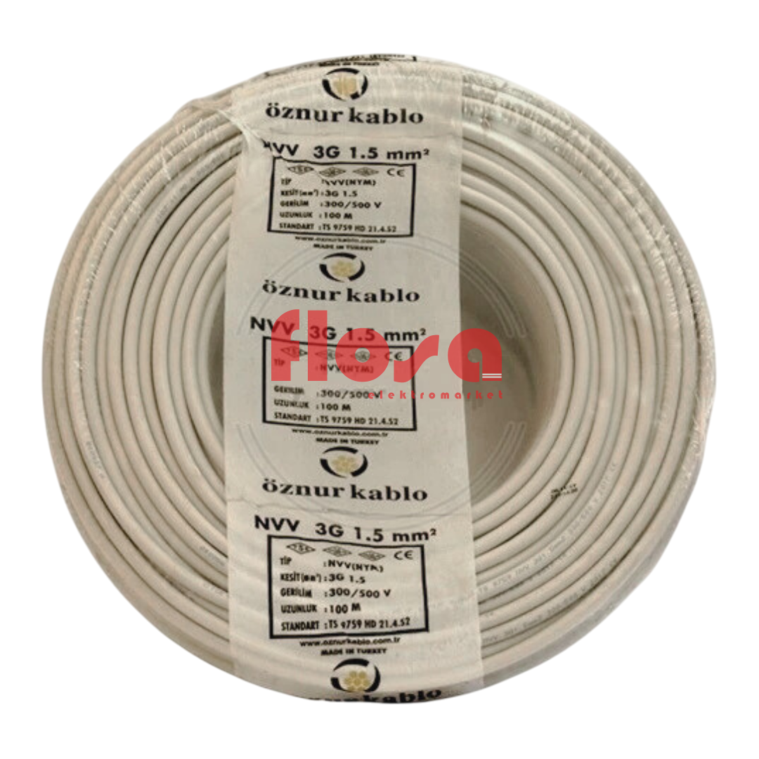 Öznur Kablo 3x1,5 mm NYM Enerji Kablosu