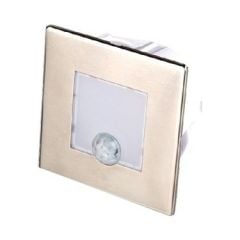 CATA 1,5W Sensörlü Koridor Led Aydınlatması Satin Kare Kasa Beyaz Işık CT-5173