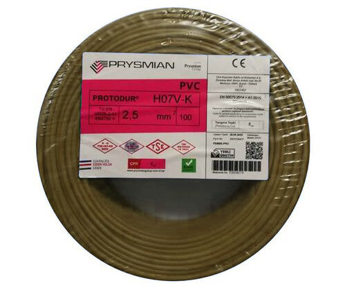 PRYSMİAN 2,5mm Kahverengi NYA Kablo 100 Metre