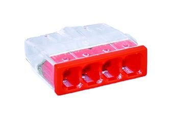 GWEST 2,5X4'lü Geçmeli Buat Klemensi Kırmızı 100 Adet