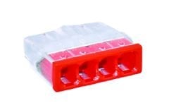 GWEST 2,5X4'lü Geçmeli Buat Klemensi Kırmızı 100 Adet