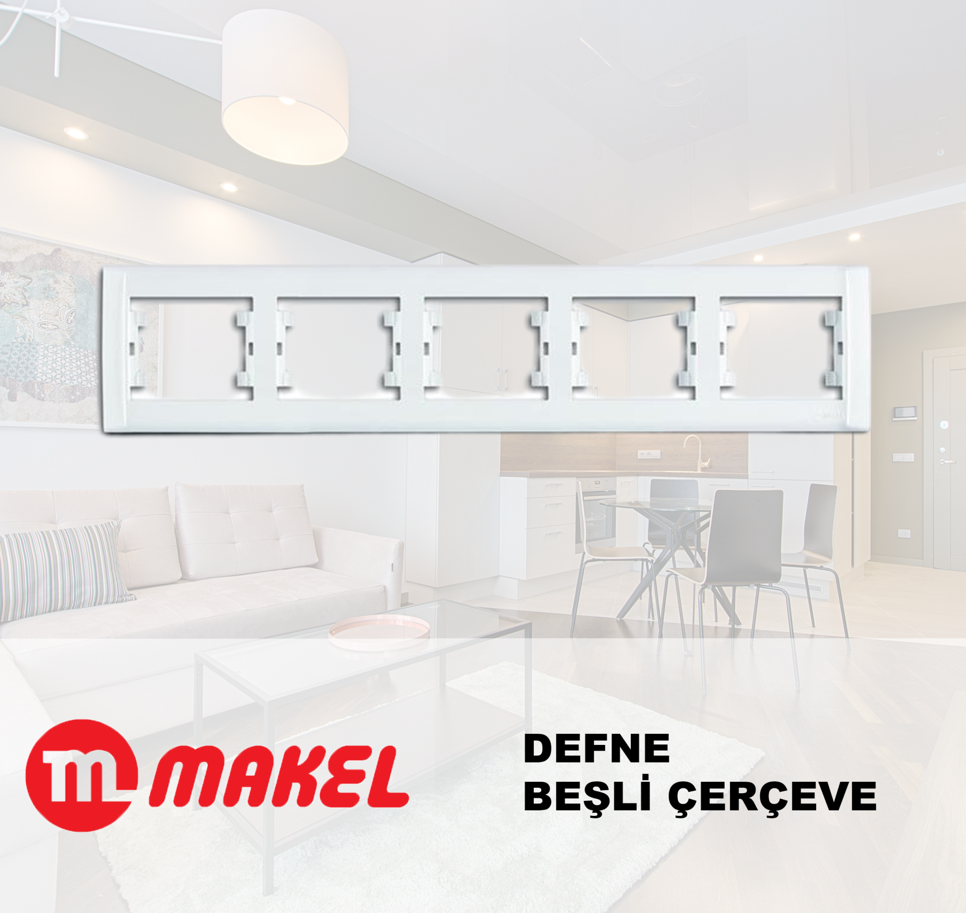 MAKEL Defne Beşli Çerçeve Beyaz