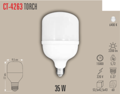 CATA 35W Torch Led Ampul Beyaz Işık E27 Duy CT-4263