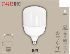 CATA 45W Torch Led Ampul Beyaz Işık E27 Duy CT-4242