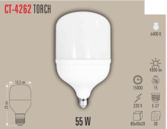 CATA 55W Torch Led Ampul Beyaz Işık E27 Duy CT-4262