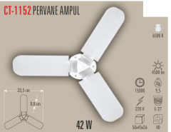 CATA 42W Pervane Led Ampul Beyaz Işık E27 Duy CT-1152