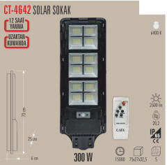 CATA 300W Solar Sokak Armatürü CT-4642