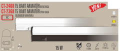 CATA 15W T5 Bant Armatür Gün Işığı 20 Adet Koli CT-2468