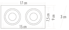 CATA Jaguar İkili Kare Siyah-Rose Spot Takım CT-5056