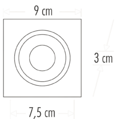 CATA Jaguar Kare Siyah-Platin Spot Takım CT-5053