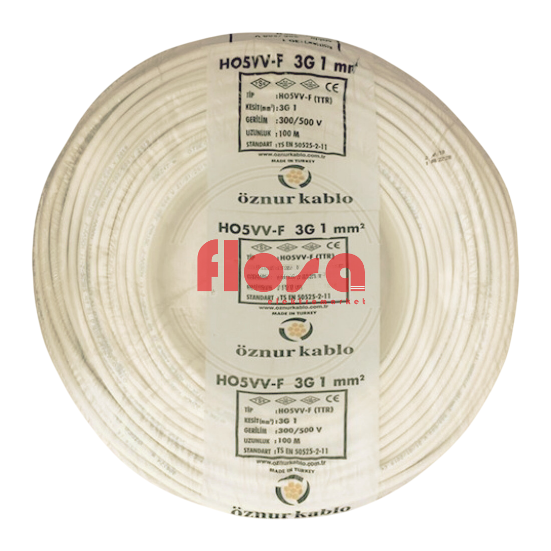 Öznur Kablo 3x1 mm 100 Metre TTR Enerji Kablosu