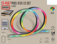 CATA PIXEL NEON Led Seti 5 Metre Kumandalı USB Girişli CT-4567
