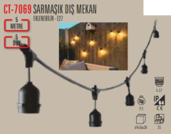 CATA Sarmaşık Sıralı Dış Mekan Armatür 5 Metre 5 Duy CT-7069